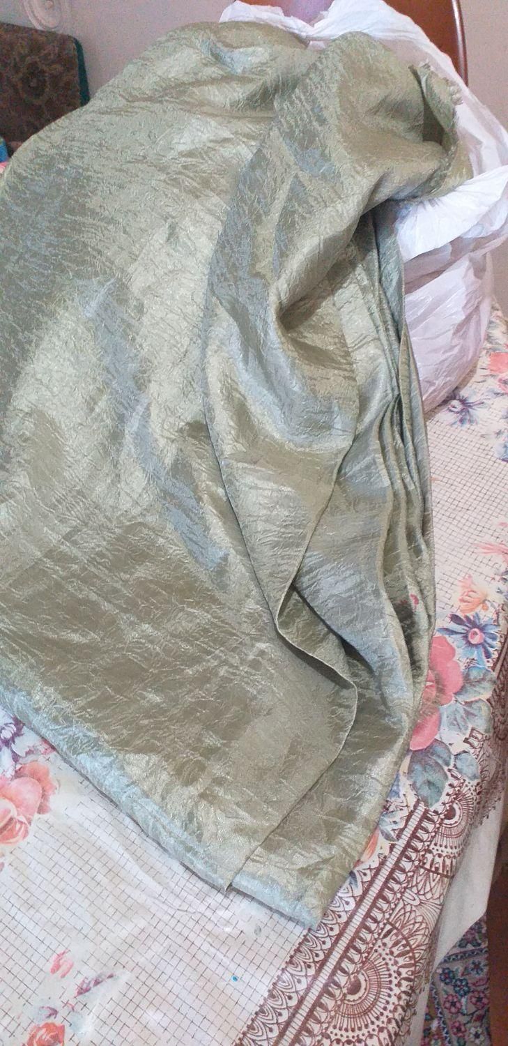 پارچه پرده سبز روشن|پرده، رانر، رومیزی|اهواز, حصیرآباد|دیوار