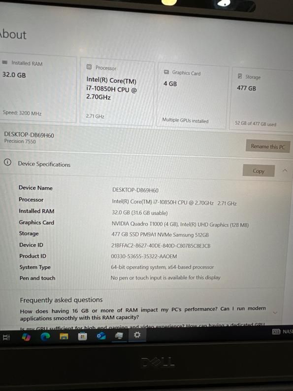 Dell precision 7550|رایانه همراه|کازرون, |دیوار