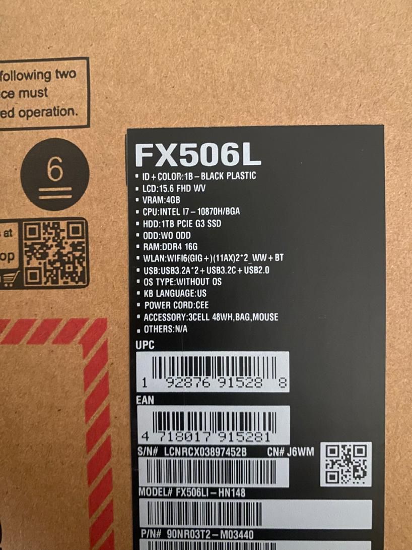 لپ تاپ asus FX506L|رایانه همراه|تهران, شهرک شریفی|دیوار