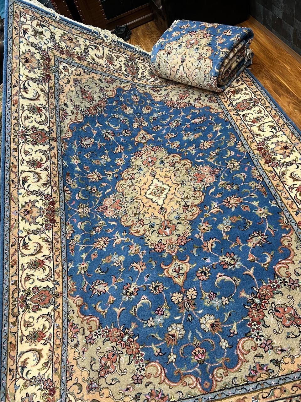 یک جفت قالی شش متری زمینه آبی نو استاد بافت|فرش|تهران, بازار|دیوار
