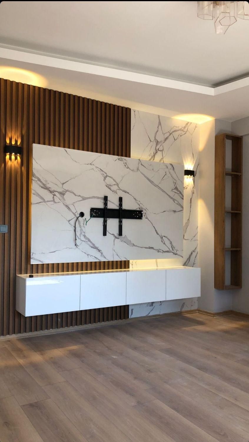 کناف کاغذدیواری آینه دکوراتیو سقف کاذب تیوی وال|خدمات پیشه و مهارت|میناب, |دیوار