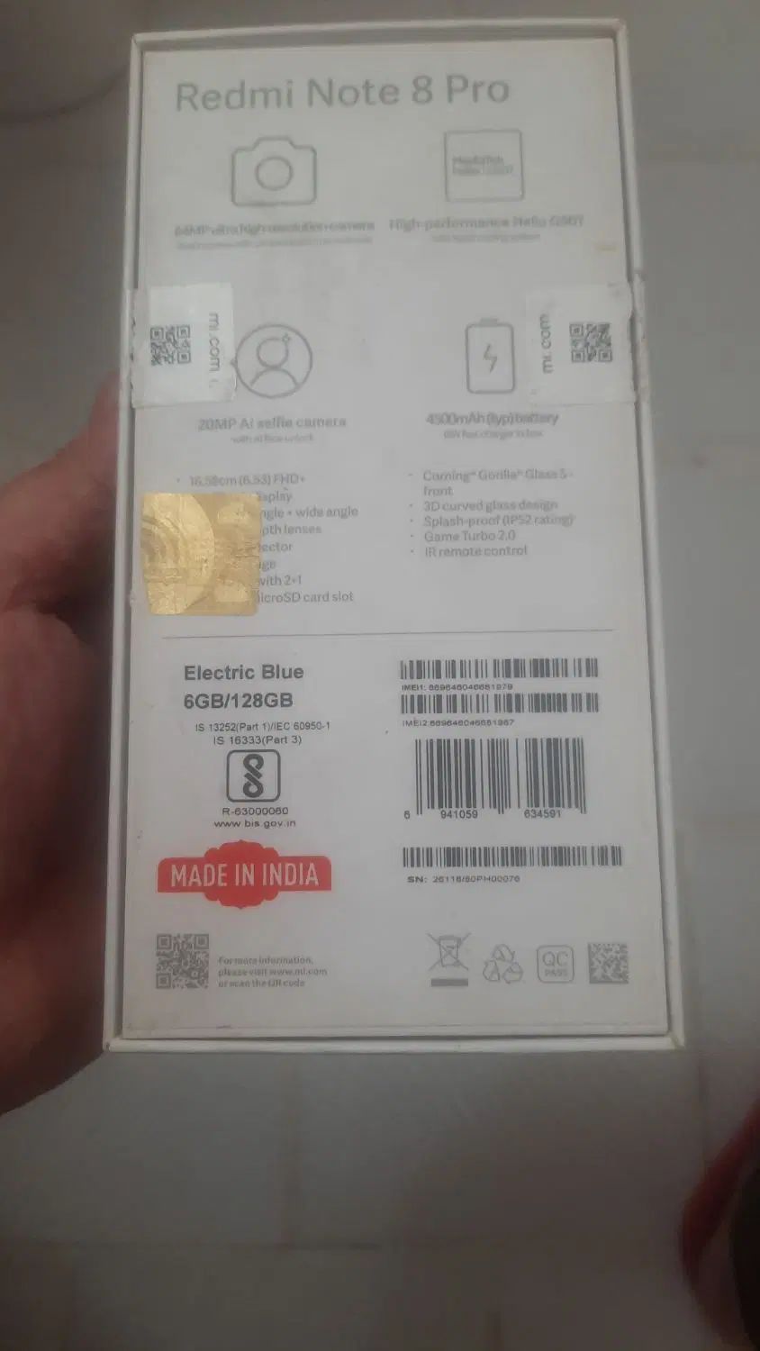 گوشی موبایل Redmi note 8 pro|موبایل|تهران, ابوذر|دیوار