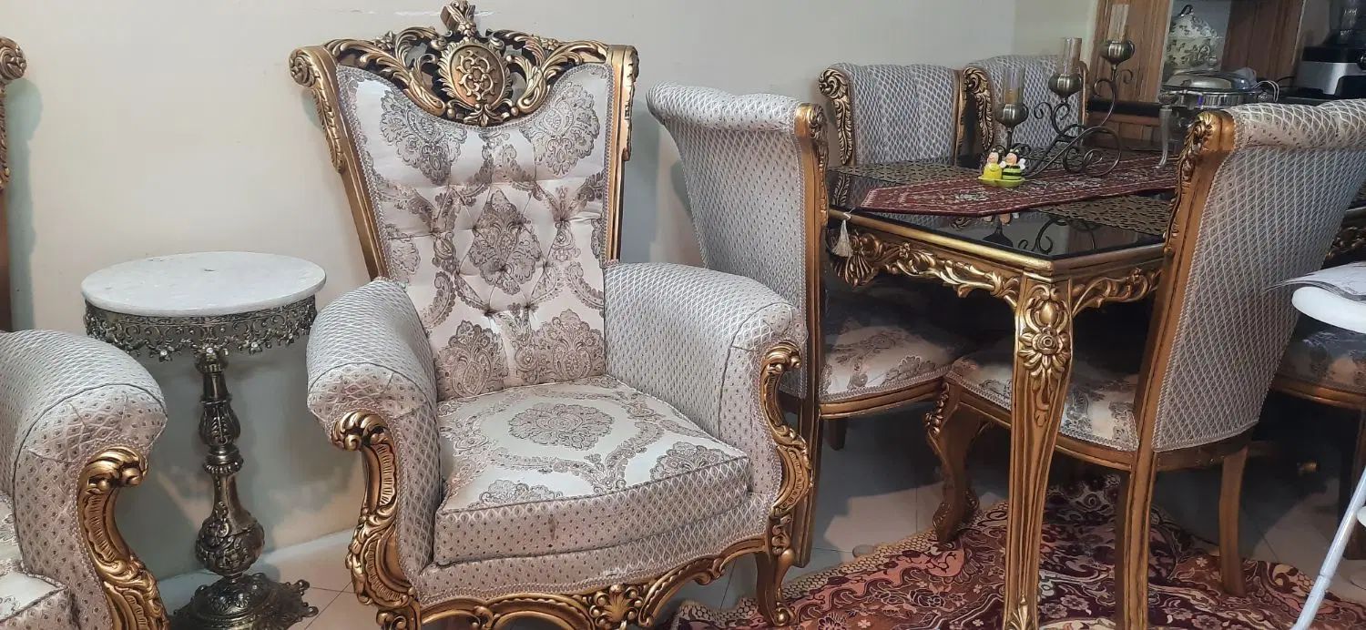 مبلمان و میزناهارخوری سلطنتی|میز و صندلی غذاخوری|مشهد, هدایت|دیوار