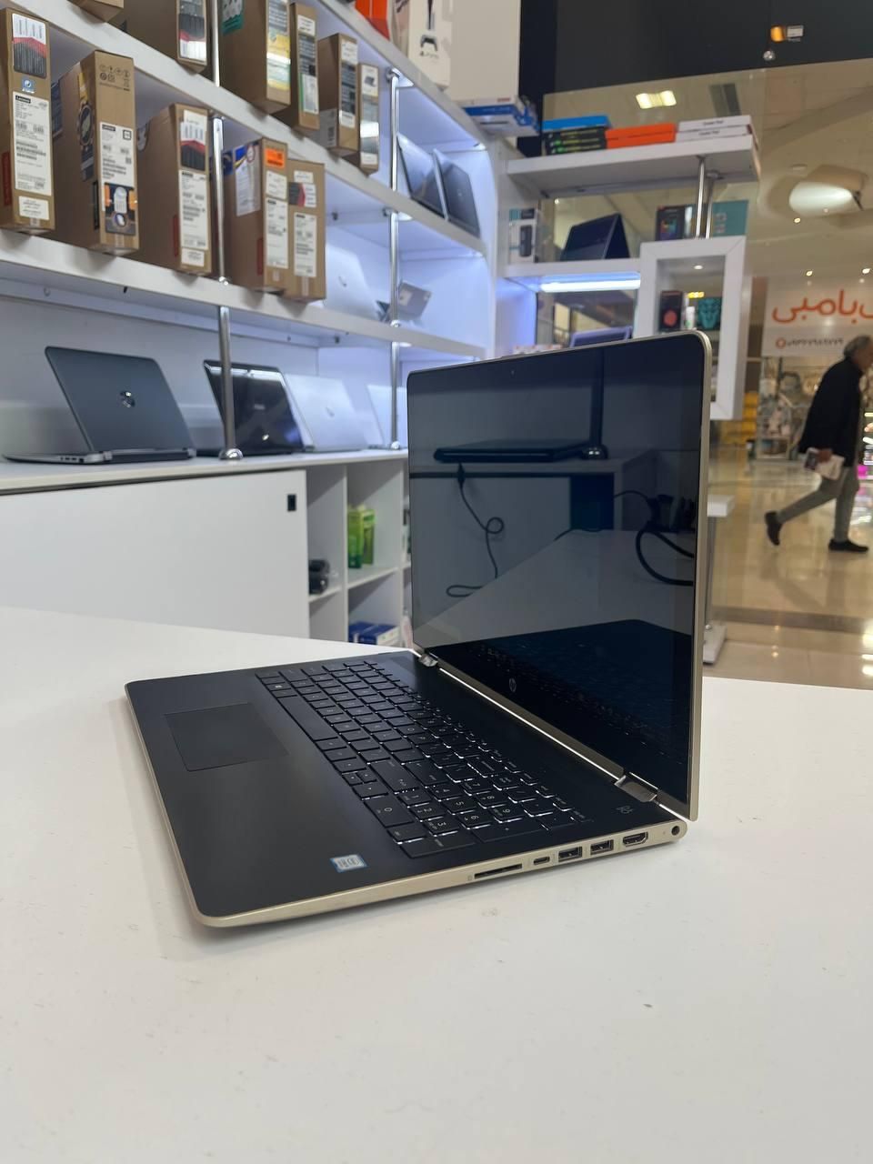 لپتاپ hp 360 درجه لمسی طلایی|رایانه همراه|گرگان, |دیوار