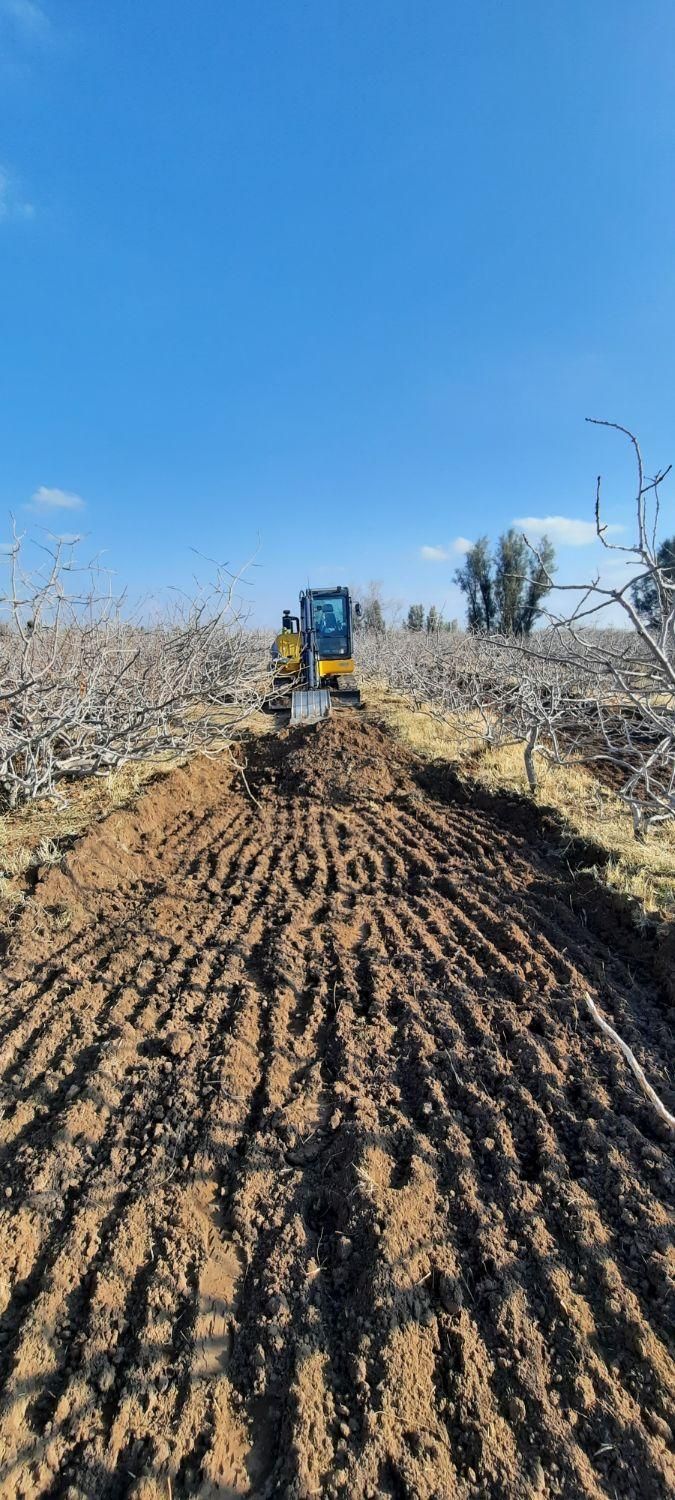 مینی بیل مکانیکی کانال خاکبرداری چالکود|خدمات باغبانی و درختکاری|رفسنجان, |دیوار
