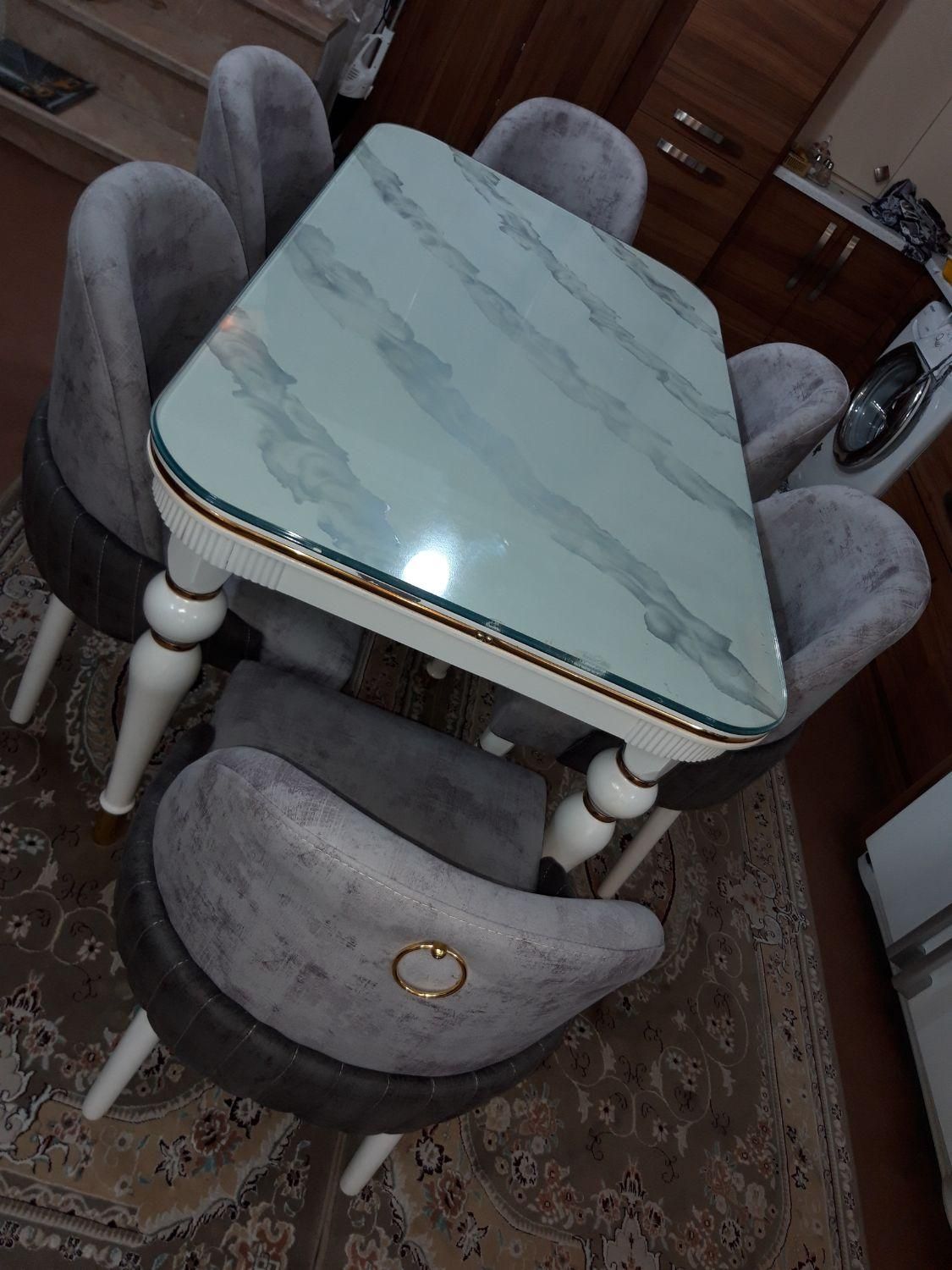 میزناهارخوری ۶ نفره و صندلی|میز و صندلی غذاخوری|کاشان, کشاورز|دیوار