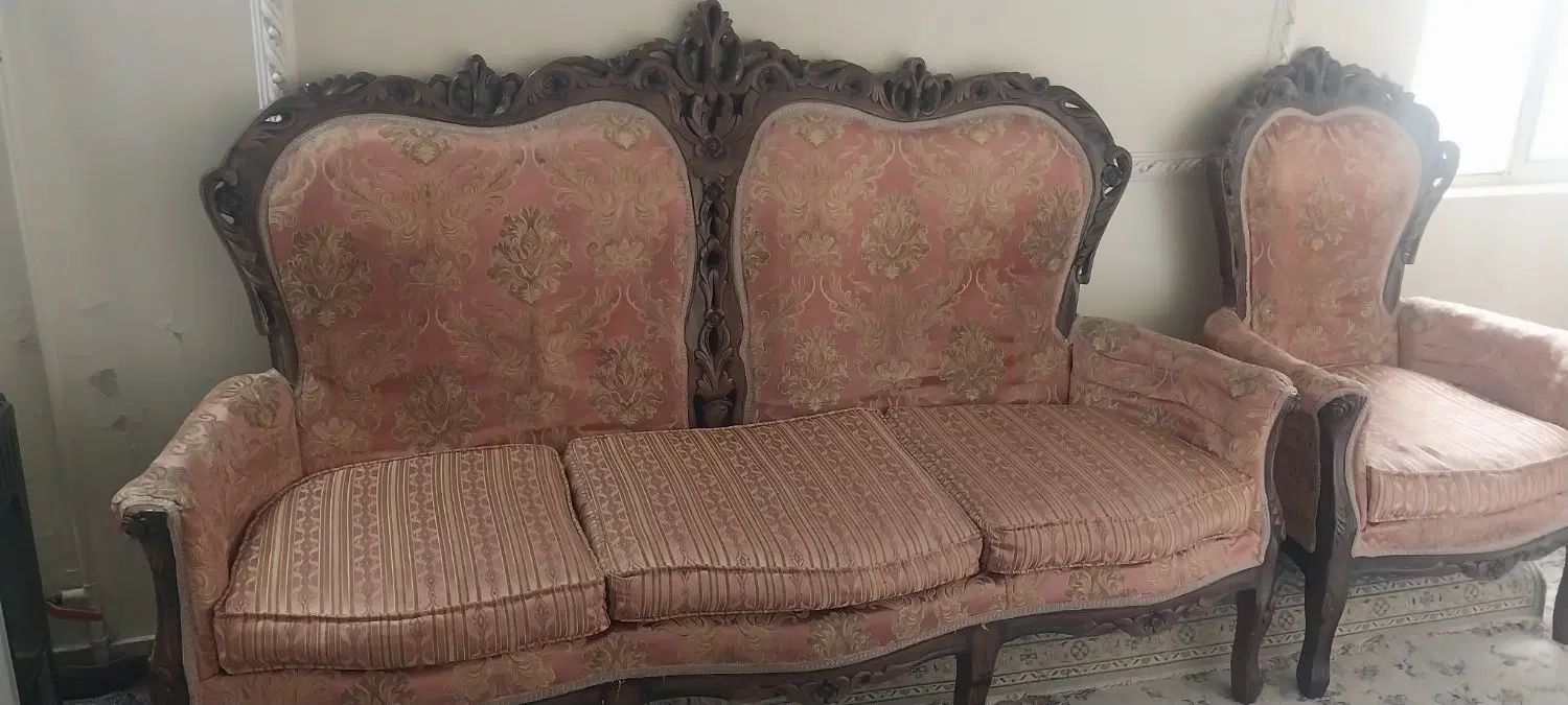 مبل استیل ۹ نفره چوبی|مبلمان خانگی و میز عسلی|تهران, نیکنام|دیوار