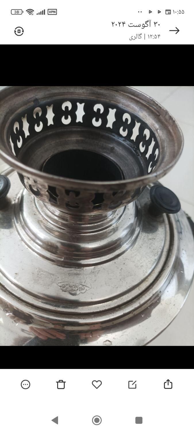 سماور قدیمی ویک آفتابه قدیمی چدن سالم|کلکسیون اشیاء عتیقه|تهران, نیروی هوایی (پیروزی)|دیوار