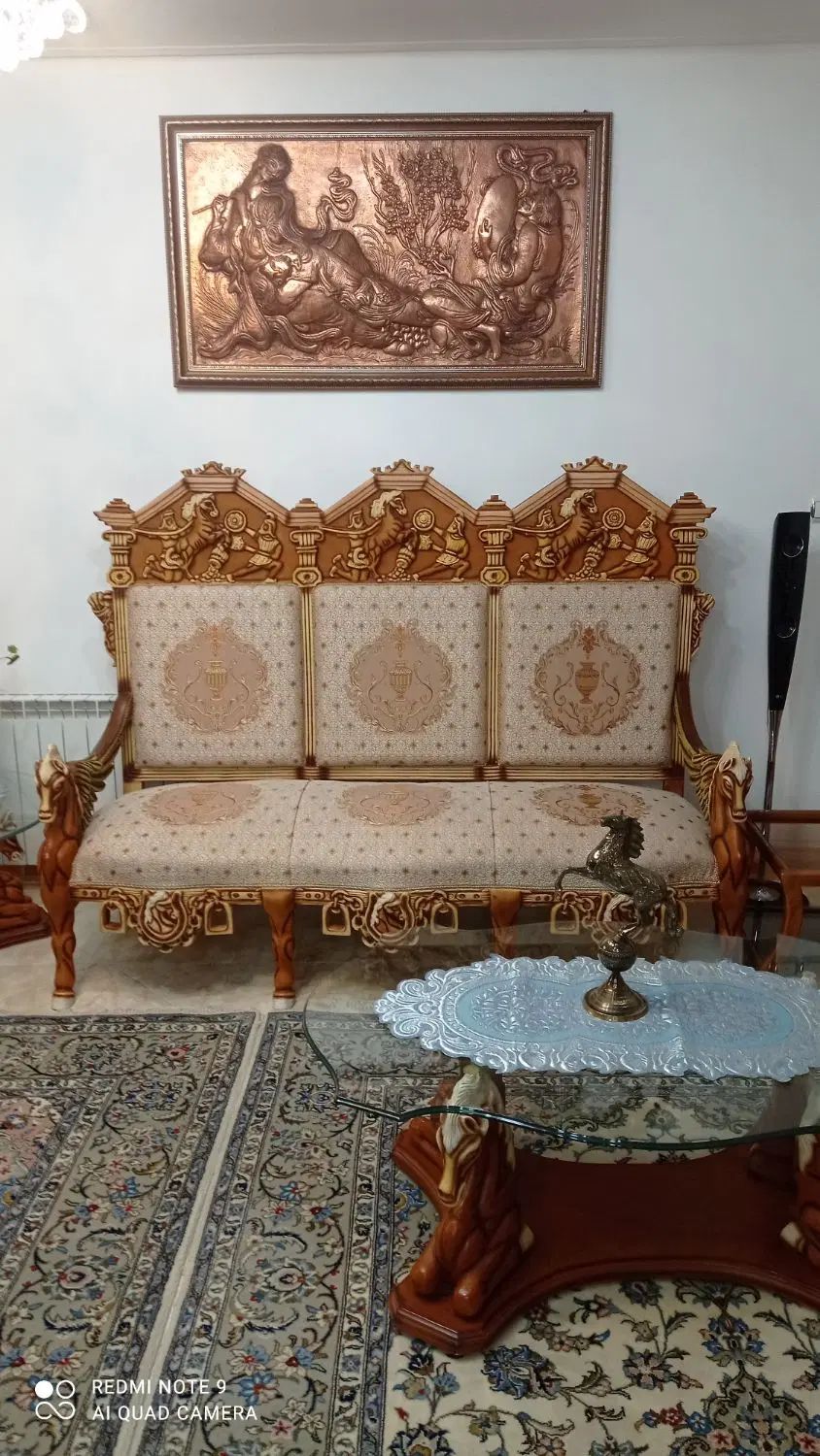 مبل استیل مدل هخامنش ۹نفره و میز ناهار خوری ۸نفره|مبلمان خانگی و میز عسلی|شیراز, باغ تخت|دیوار