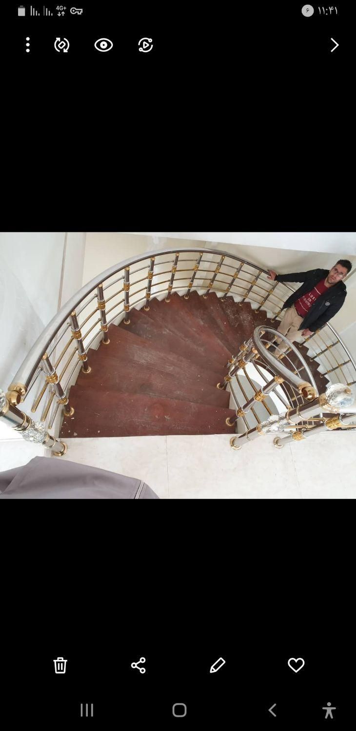 طراحی و ساخت نرده لوکس استیل و چوب|خدمات پیشه و مهارت|شهریار, شهریار|دیوار