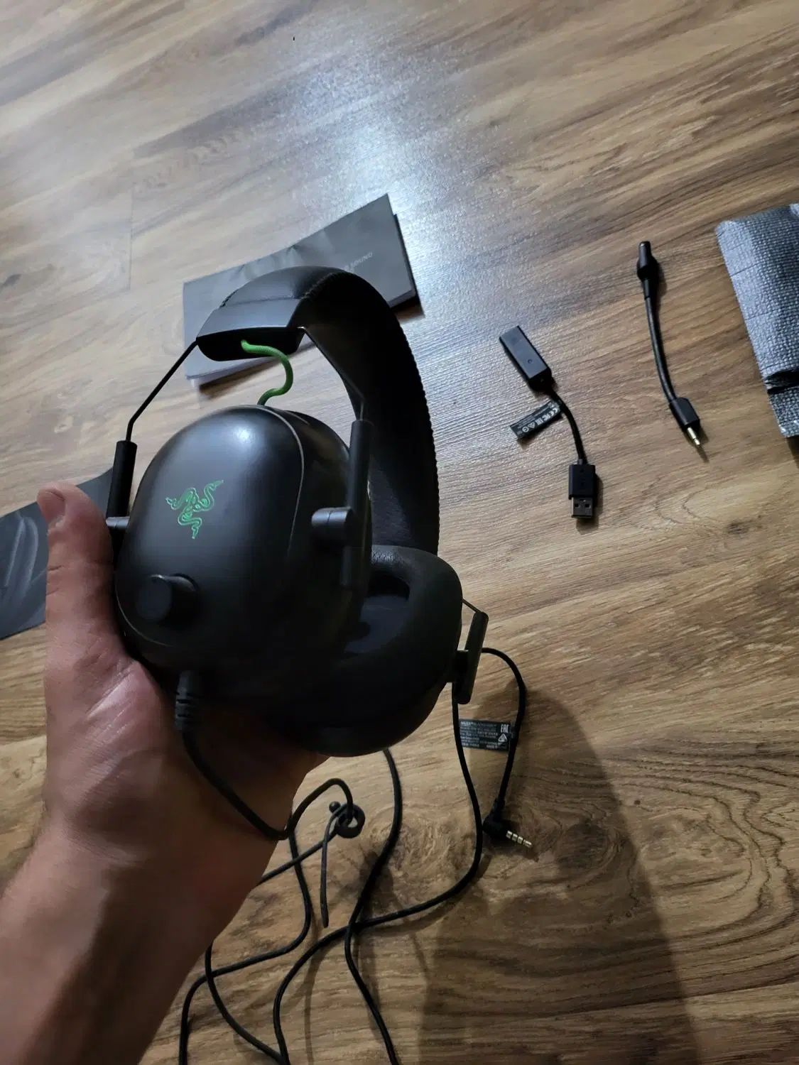 هدست گیمینگ razer بلک شارک ریزر  v2 + sound card|قطعات و لوازم جانبی رایانه|تهران, استخر|دیوار