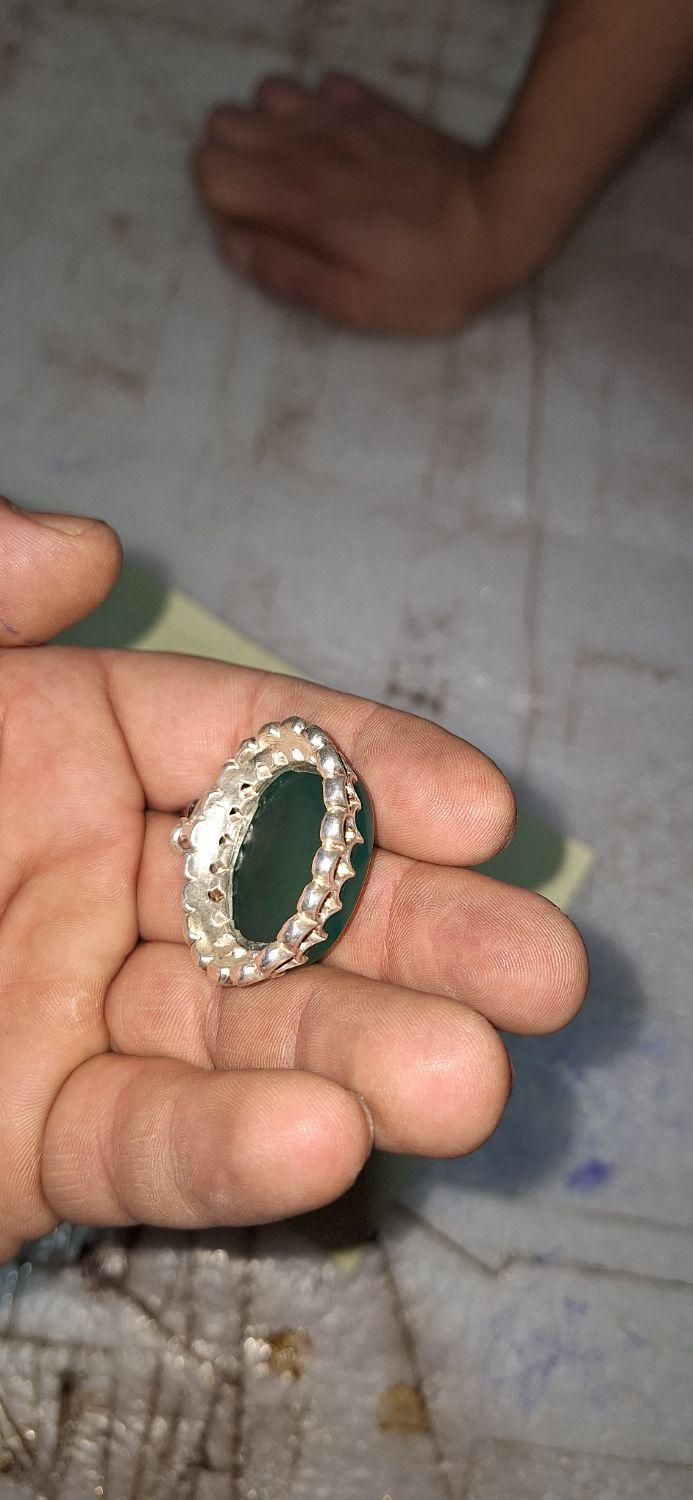 گردنی عقیق سبز خطی|جواهرات|قم, امامزاده ابراهیم|دیوار