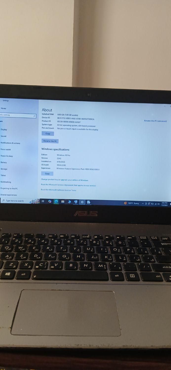 لبتاب ایسوز core i5|رایانه همراه|تهران, ابوذر (منطقه ۱۵)|دیوار