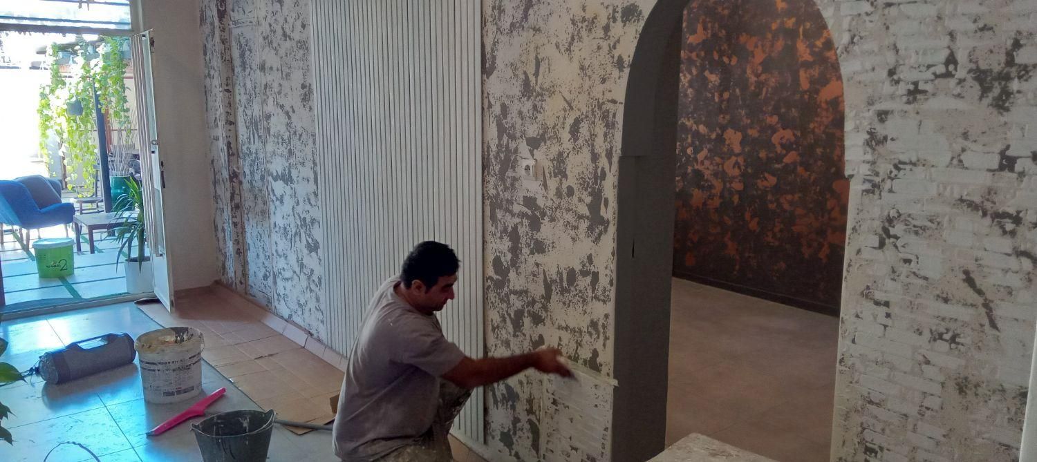 رنگ امیزی ونقاشی رنگامیزی ساختمان وپتینه|خدمات پیشه و مهارت|اهواز, پادادشهر|دیوار