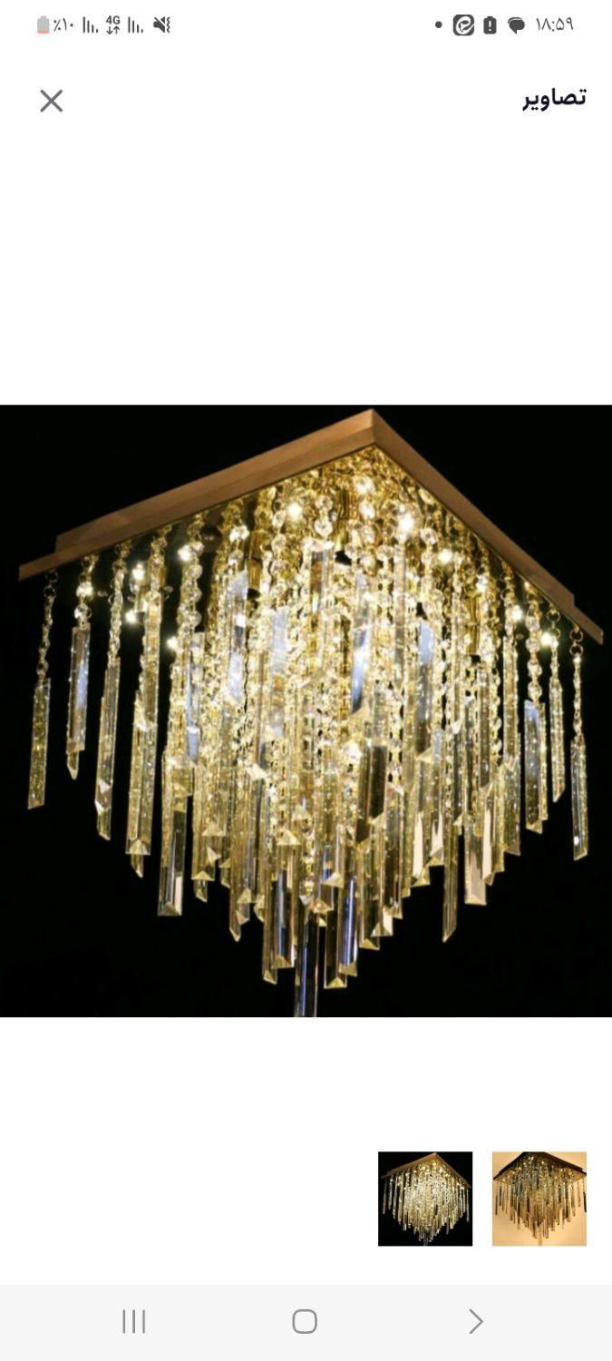 لوستر سقفی مدرن خطی SMDکریستالی LED قیمت مناسب|لوستر و چراغ آویز|رشت, کوی جام جم|دیوار