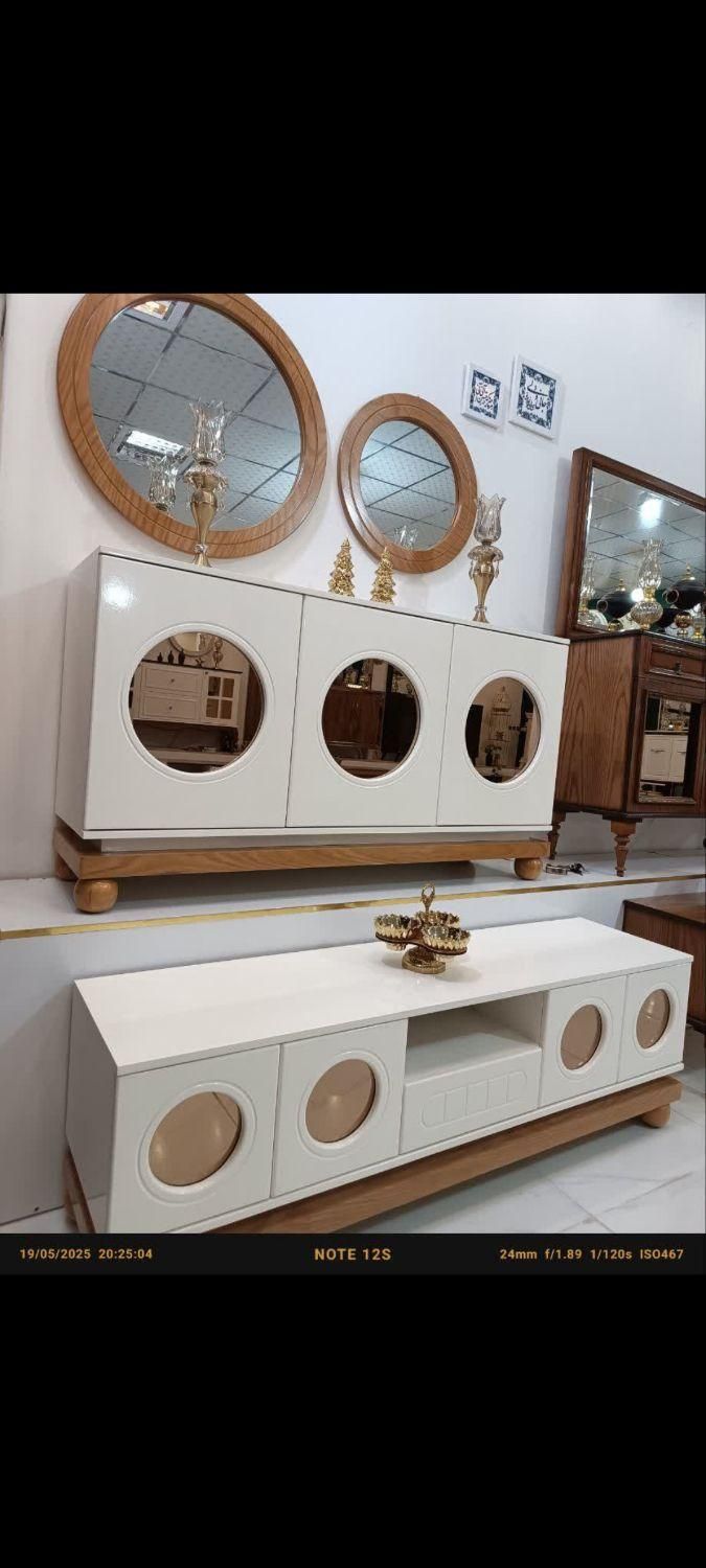 آینه و کنسول چوب راش رنگ به دلخواه شما|بوفه، ویترین، کنسول|یاسوج, |دیوار