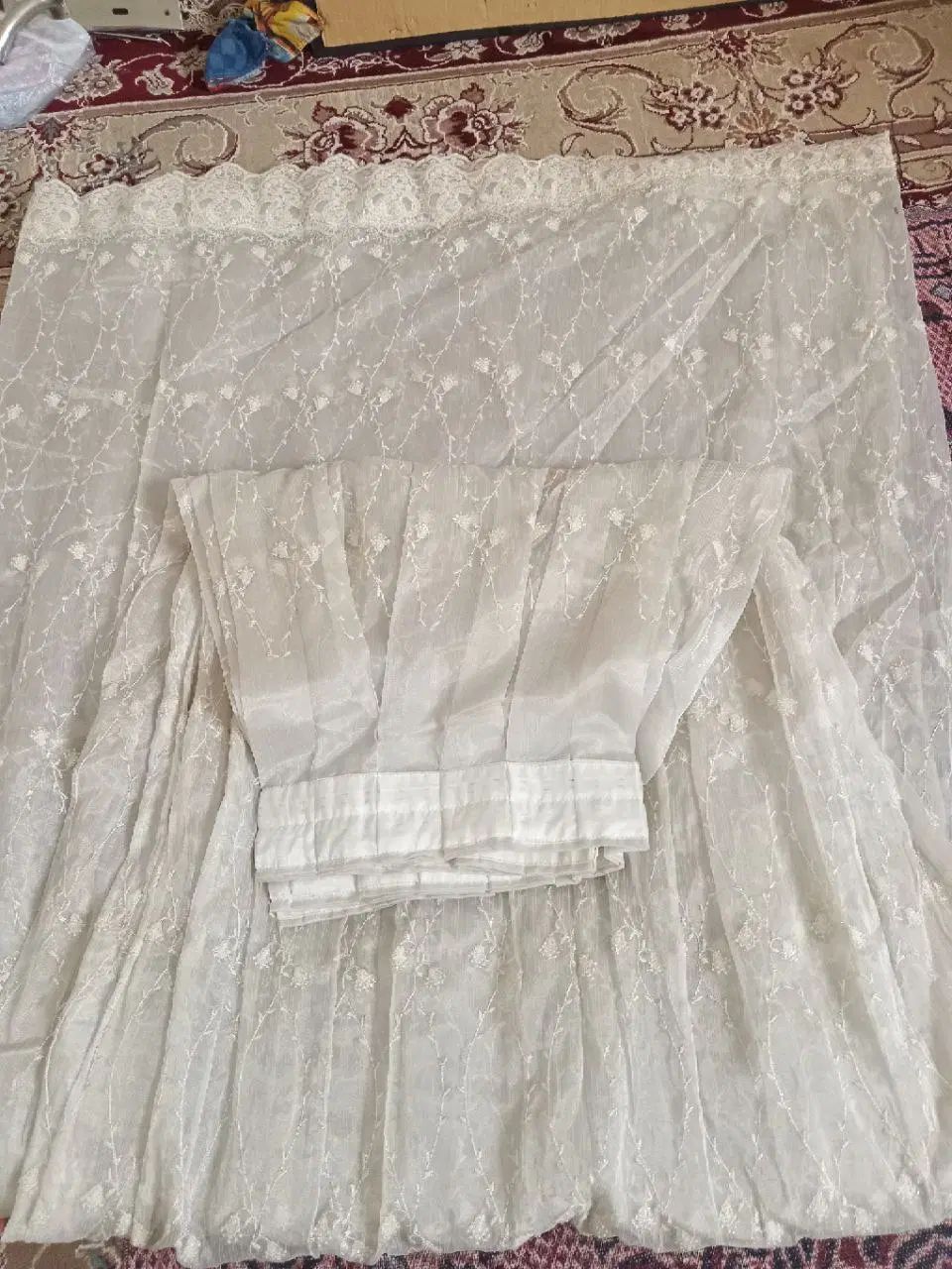 پرده با کتیبه و چوب پرده و پرده اتاق خواب|پرده، رانر، رومیزی|گرگان, |دیوار