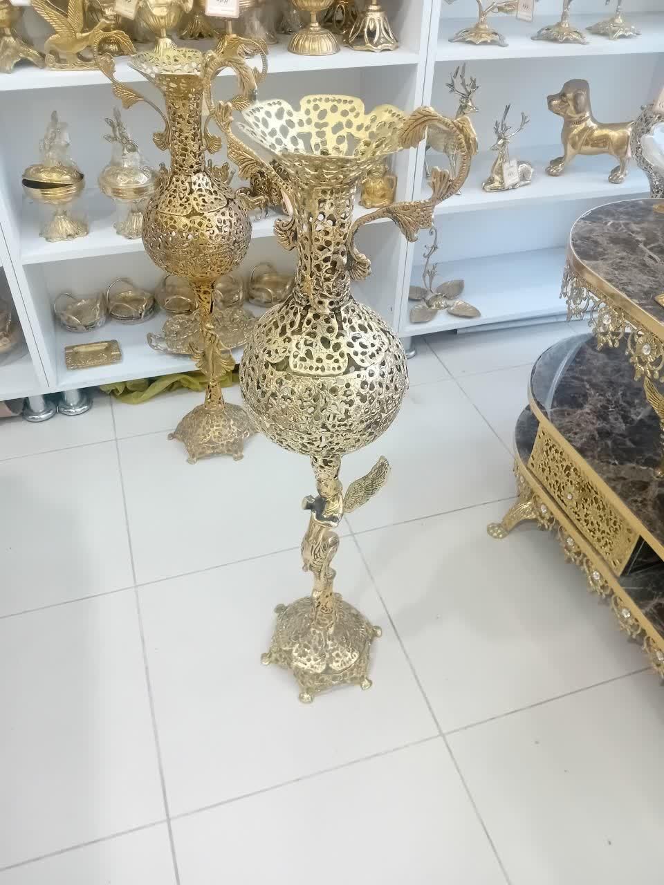 گلدان برنز گلدون برنزی دکوری بر|صنایع دستی و سایر لوازم تزئینی|قم, چهل درخت‎|دیوار