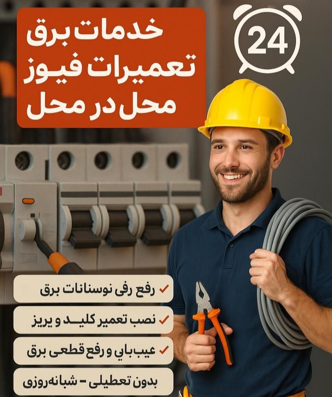 برقکاربرق کار لاین نوری اتصالی آیفون|خدمات پیشه و مهارت|گرمدره, |دیوار