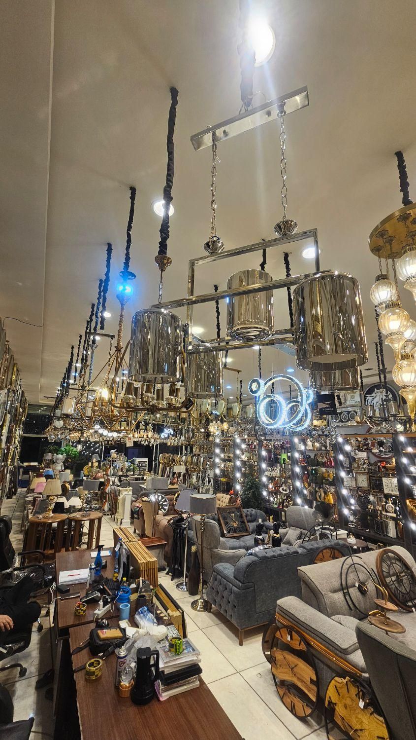 لوستر پنج شعله آبکاری برند شرکتی باضمانت آبکاری|لوستر و چراغ آویز|مشهد, توس (بلوار توس)|دیوار