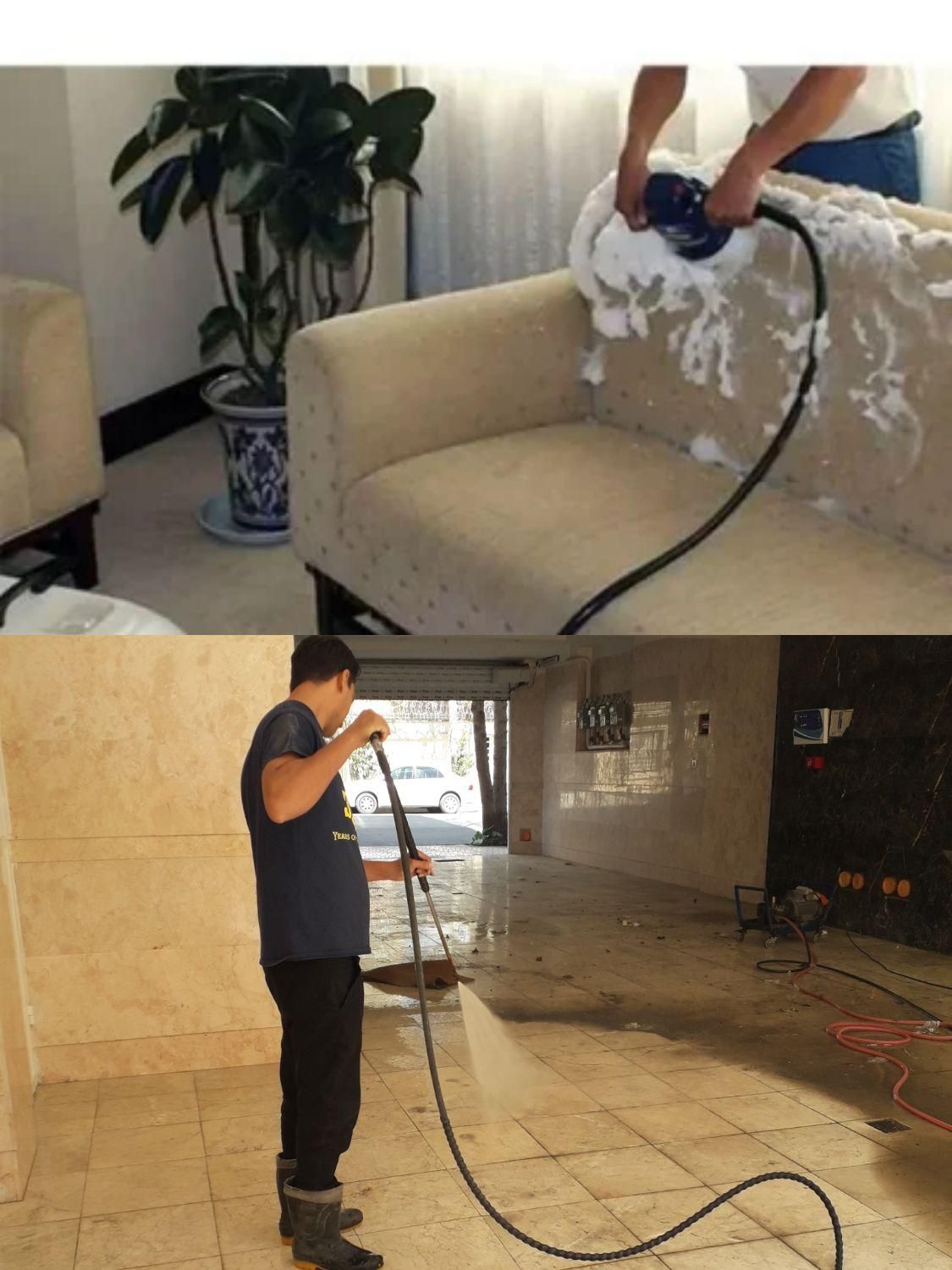 نظافت راه پله با کارواش نظافتچی مبل شویی در منزل|خدمات نظافت|مشهد, وکیلآباد|دیوار