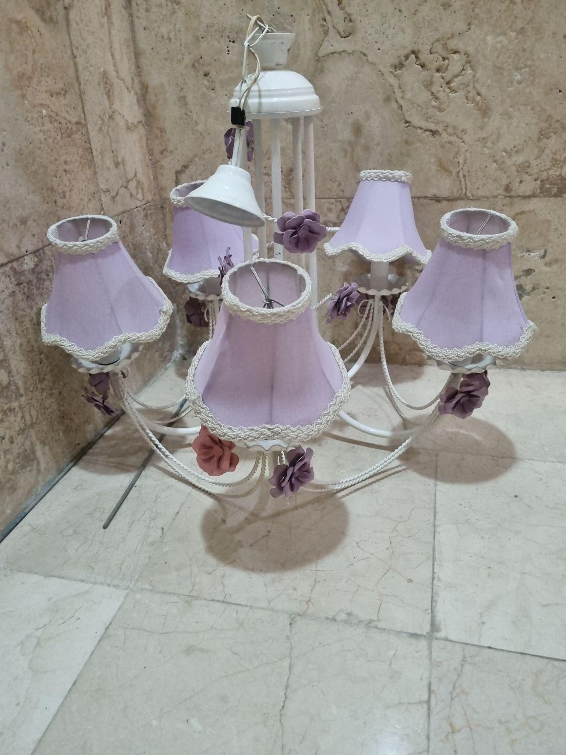 لوستر زیبا ۵ شاخه|لوستر و چراغ آویز|شیراز, شهرک گلستان|دیوار