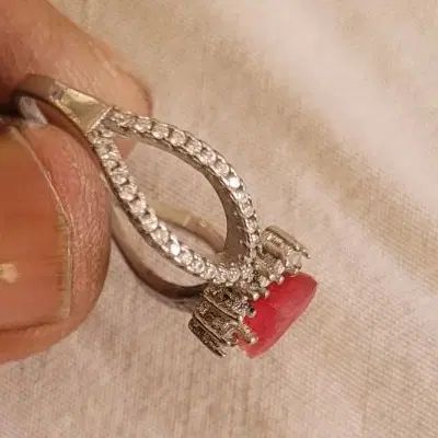 حراج انگشتر نقره ۹۲۵ یاقوت و آمیتیست زنانه|بدلیجات|شیراز, زرهی|دیوار