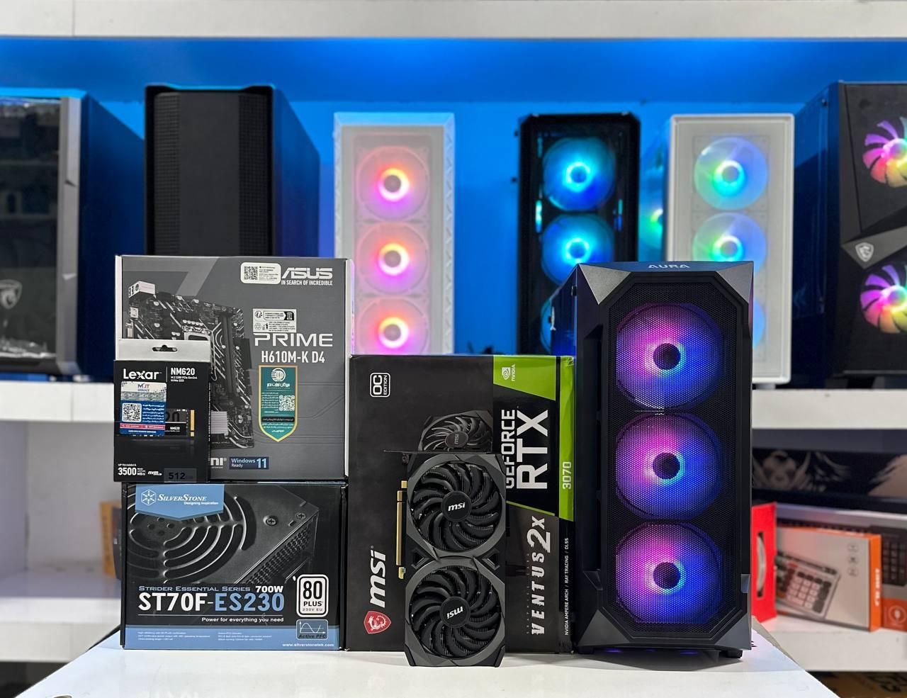 کیس فوق گیمینگ و رندرینگ RTX3070پردازندهi512400F|رایانه رومیزی|مشهد, فلسطین|دیوار