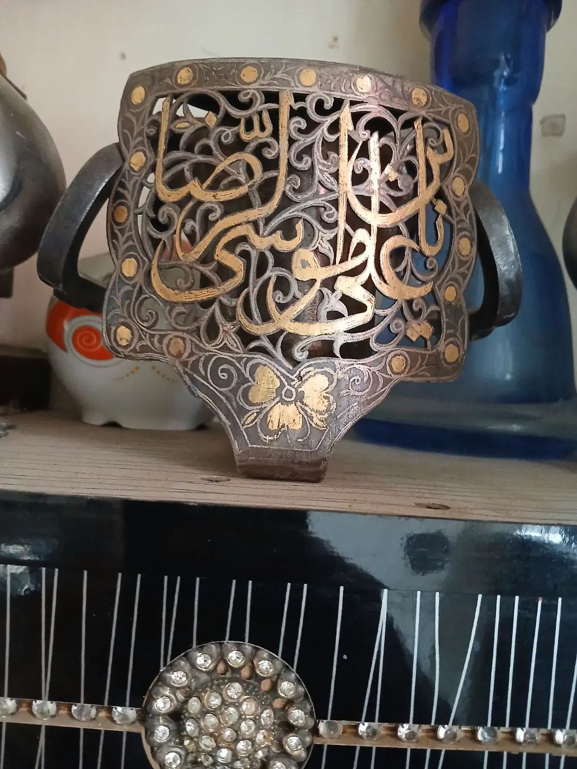 هیکلی گلدونی شیر قلاب طلاکوب|صنایع دستی و سایر لوازم تزئینی|تهران, امیر بهادر|دیوار