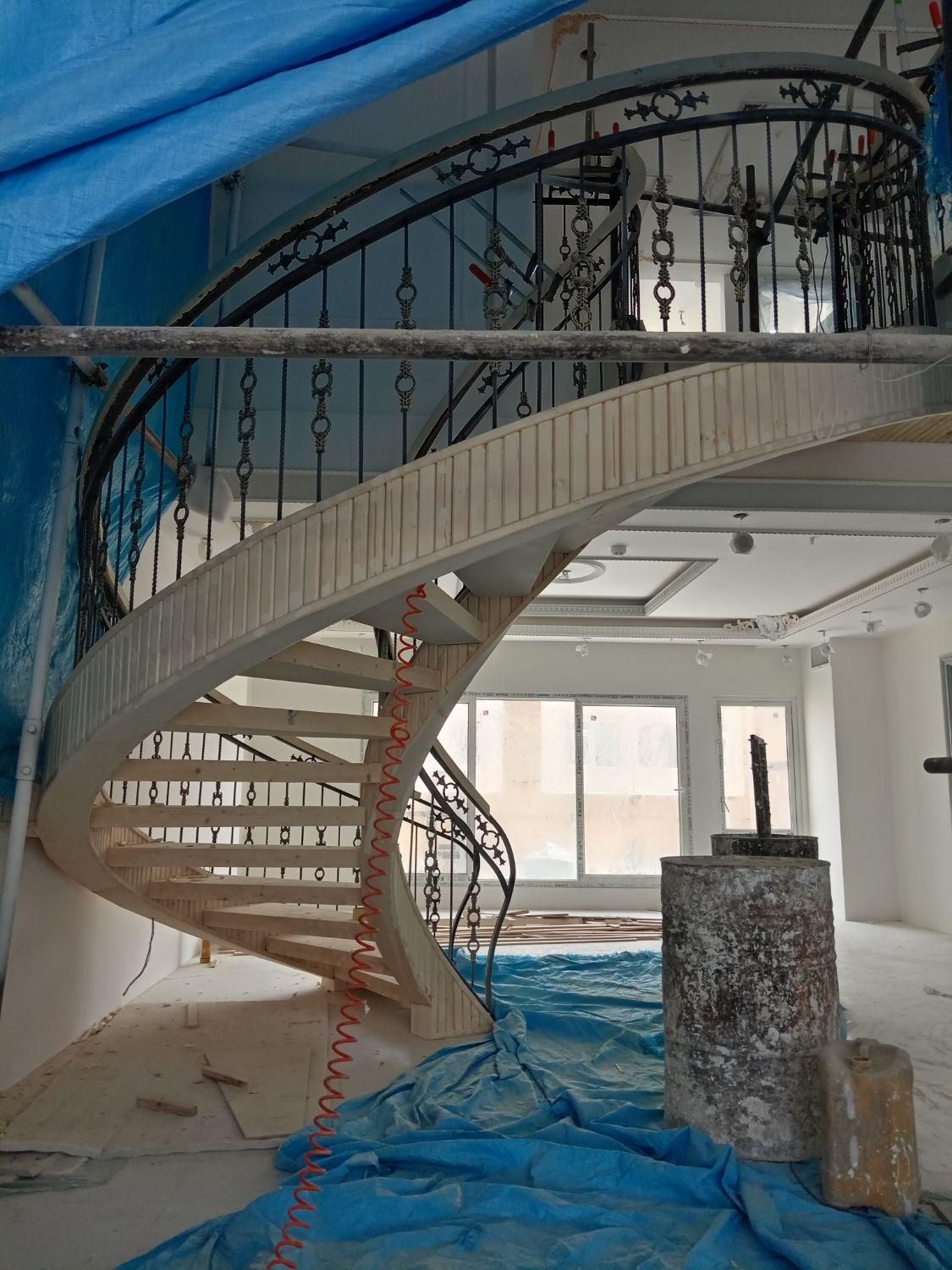 پله گرد چوبی نرده پارمیس پله معلق، کاور پله دوبلکس|مصالح و تجهیزات ساختمان|مشهد, کشاورز|دیوار