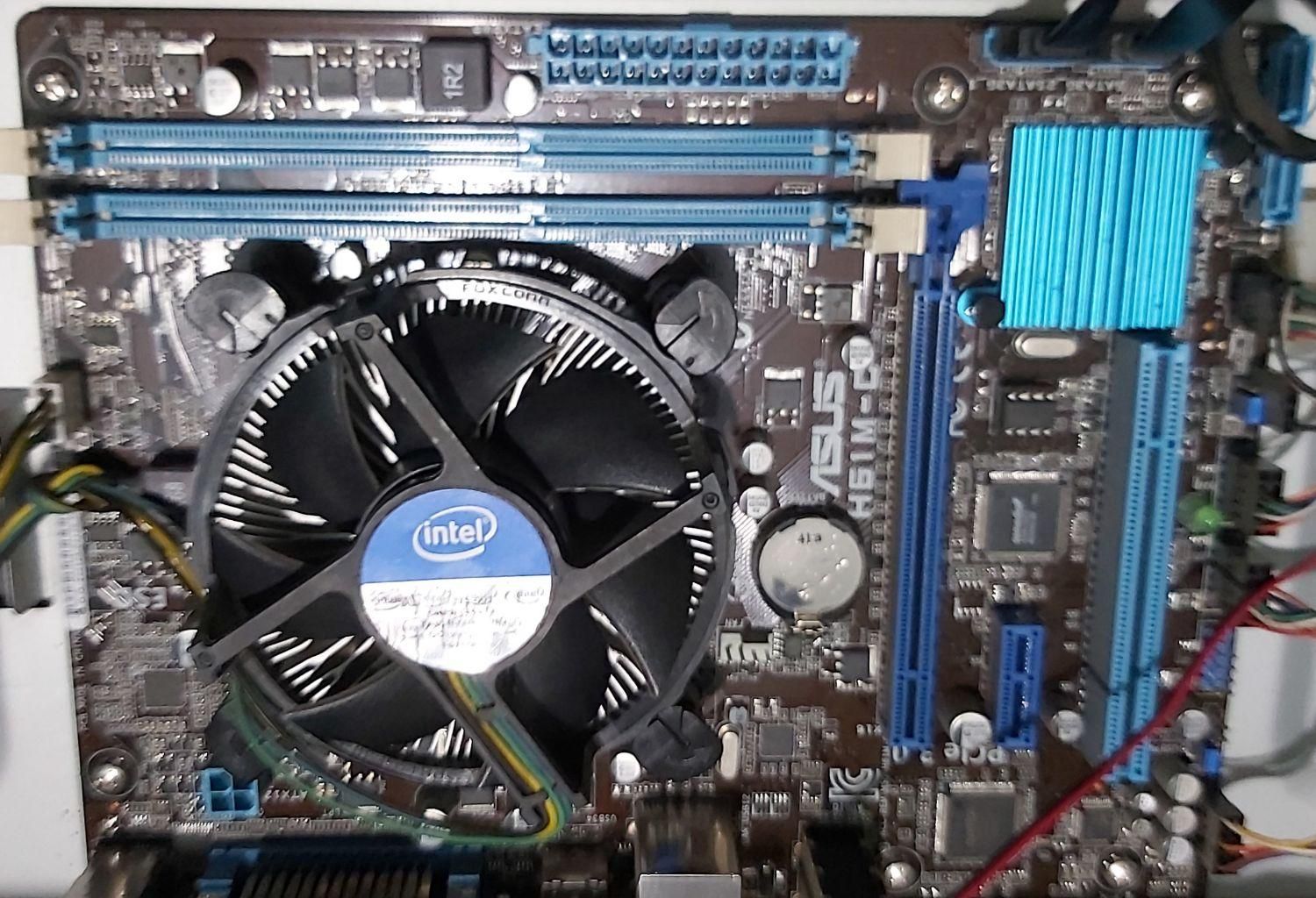 مادربرد h61 به همراه cpu i3 نسل دوم|قطعات و لوازم جانبی رایانه|تهران, امامزاده حسن(ع)|دیوار