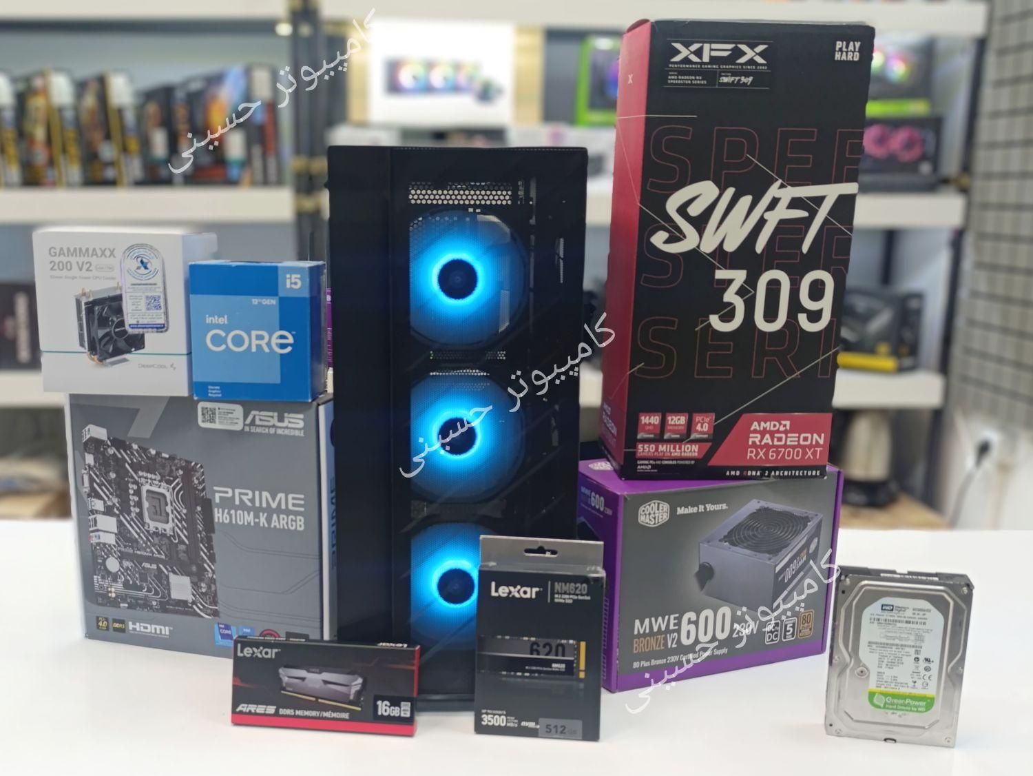 کیس کامپیوتر گیمینگ بالارده i5 نسل۱۳ گرافیک 6700XT|رایانه رومیزی|مشهد, حجت|دیوار