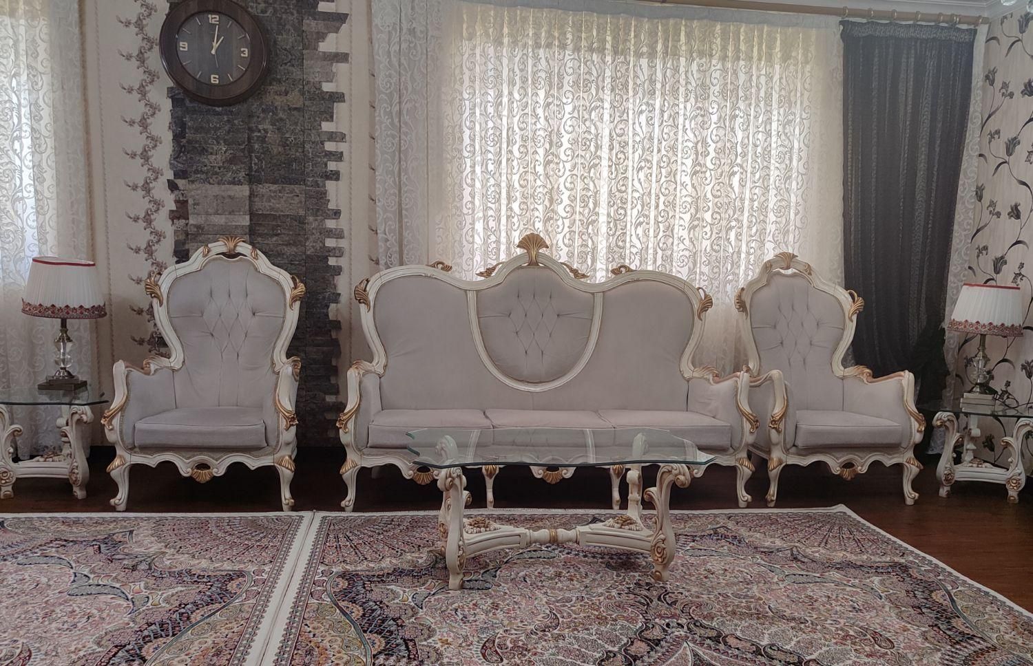 مبل نه نفره کیفیت چوب عالی|مبلمان خانگی و میز عسلی|ملایر, |دیوار