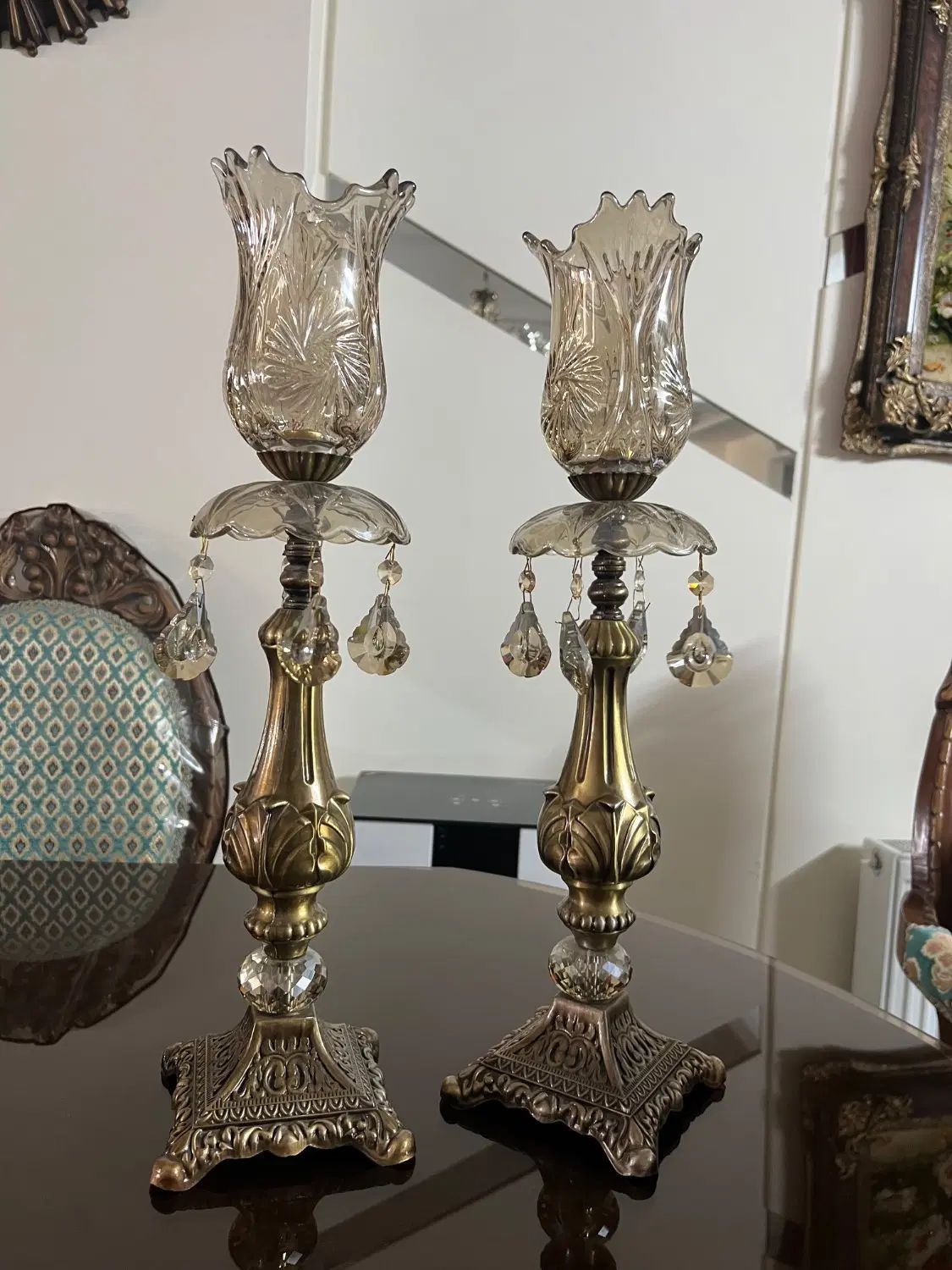 شمعدان برنز دو تا|لوستر و چراغ آویز|تهران, نارمک|دیوار