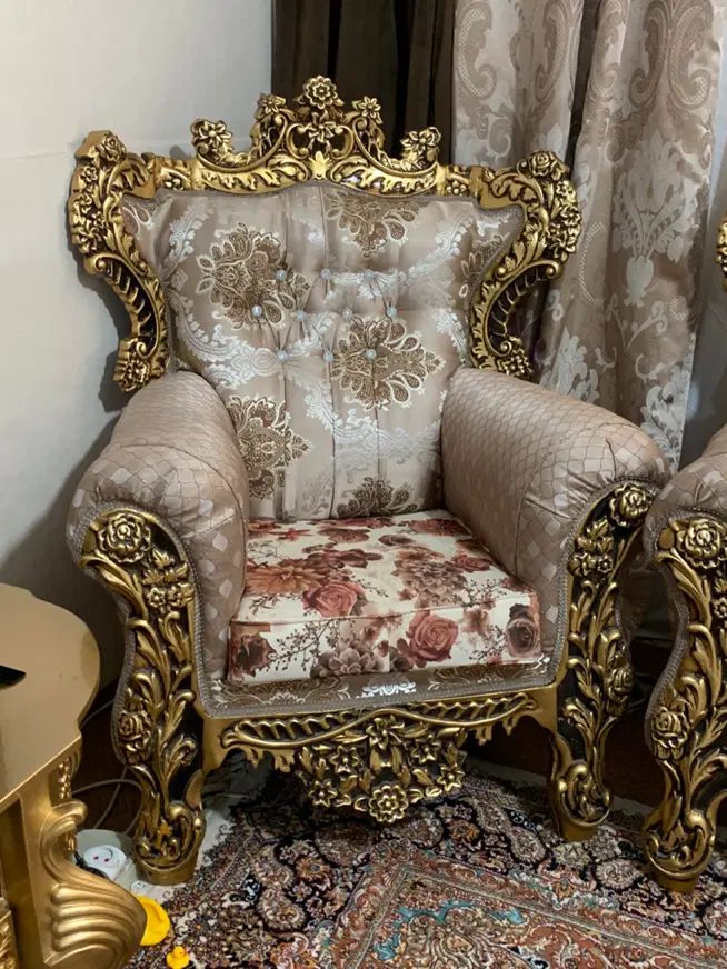 مبلمان ۹ نفره همراه با روکش پارچه ای|مبلمان خانگی و میز عسلی|تهران, طیب|دیوار