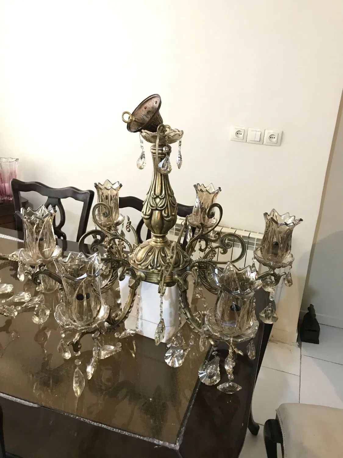 لوستر و دیوارکوب طرح برنز|لوستر و چراغ آویز|تهران, آشتیانی|دیوار