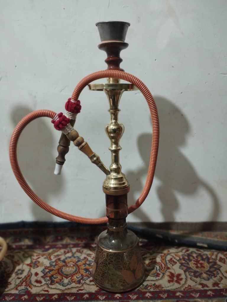 قلیان میوه ای برنجی ۲رنگ کافه وقهوه خونه عمده|صنایع دستی و سایر لوازم تزئینی|تهران, مولوی|دیوار
