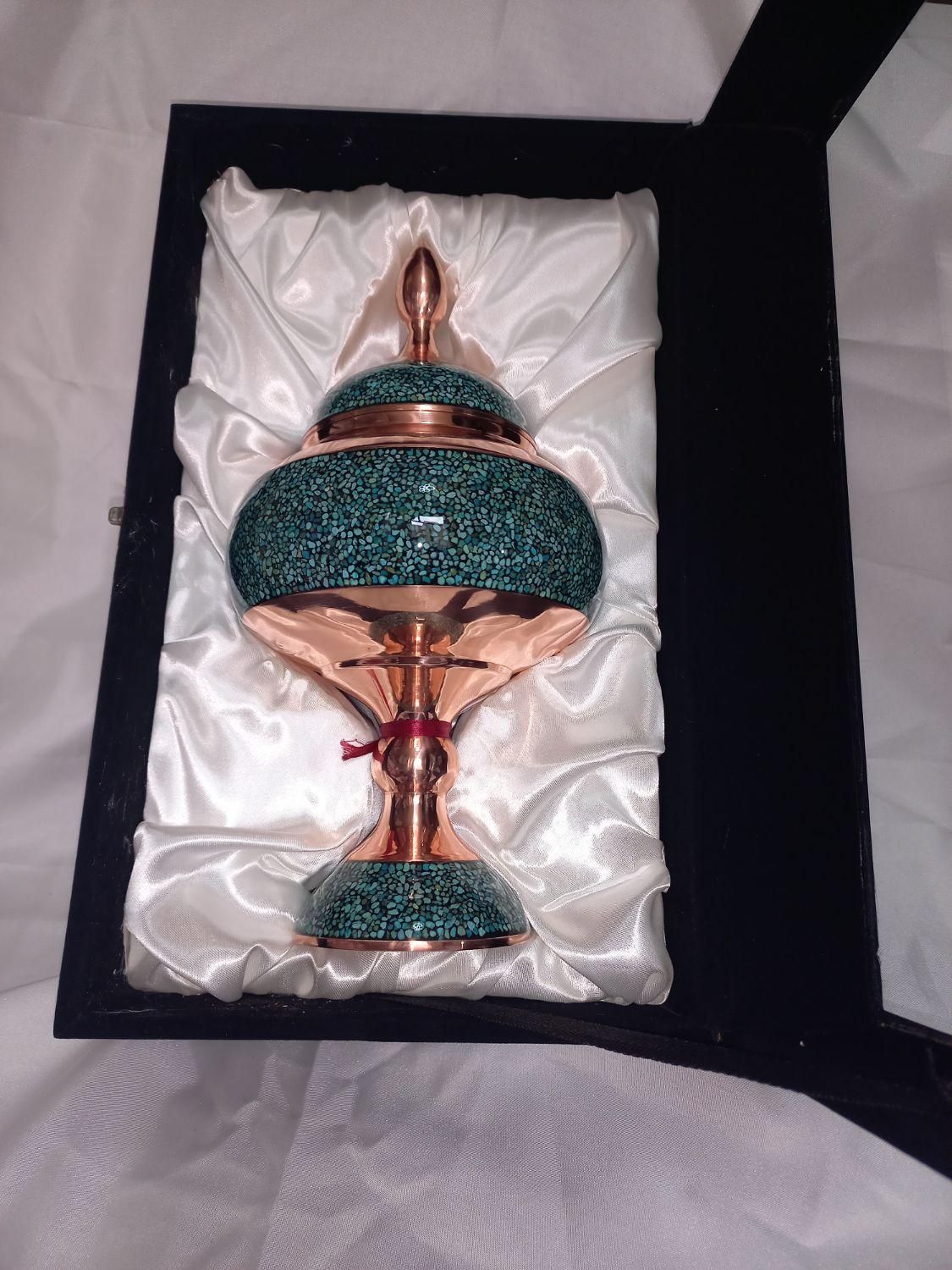 مس فیروزه‌ای با سنگ اصل فیروزه ای نیشابور|صنایع دستی و سایر لوازم تزئینی|تهران, مشیریه|دیوار