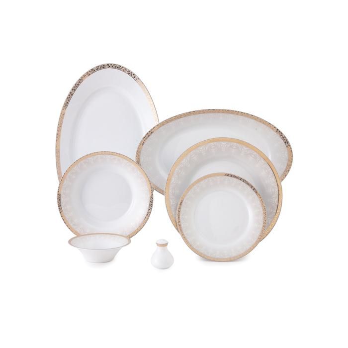 سرویس چینی زرین ارایه رومینا طلایی|ظروف سرو و پذیرایی|رشت, بلوار گیلان|دیوار