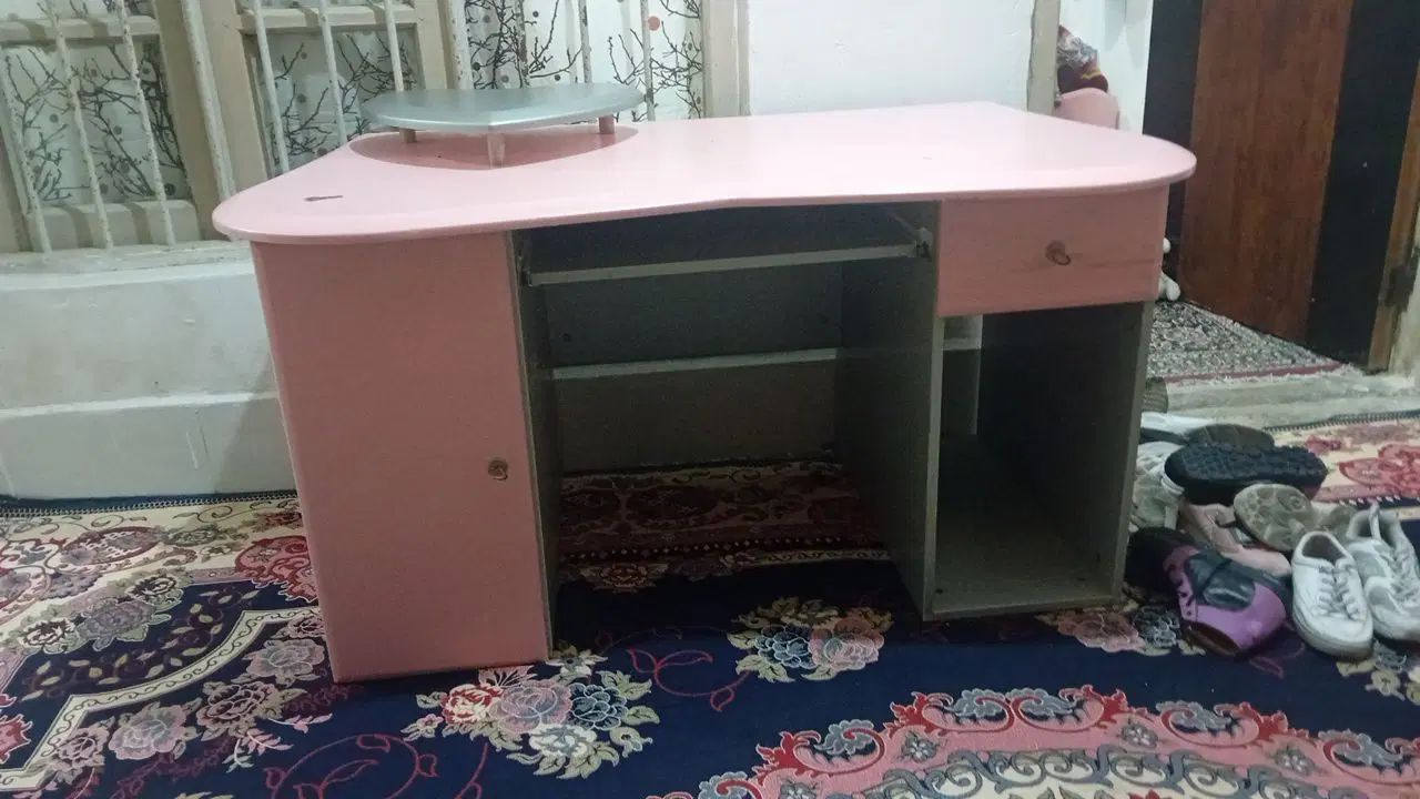 یک تخت نوجوان میز کامیپوتر کتابخانه ام دی اف|تخت و سرویس خواب|کردکوی, |دیوار
