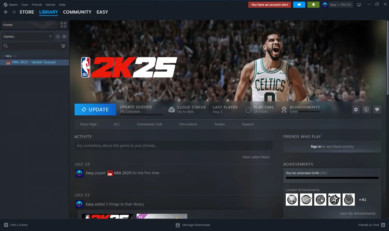 اکانت استیم steam nba2K25|کنسول، بازی ویدئویی و آنلاین|تهران, شهران شمالی|دیوار