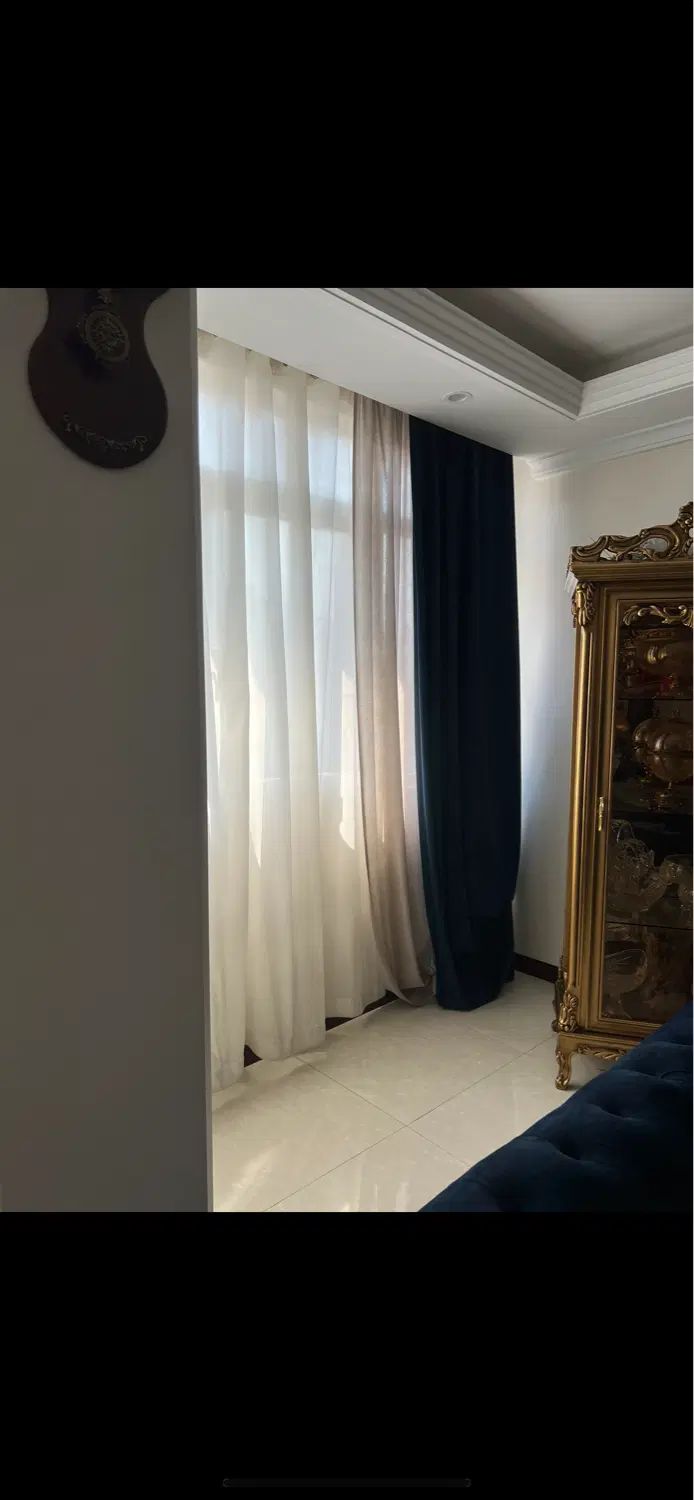 والان پرده سرمه ای۲عدد|پرده، رانر، رومیزی|تهران, والفجر (افسریه)|دیوار