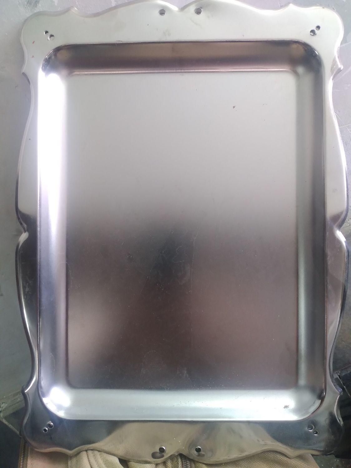 سینی استیل اصل با چک صیادی|ظروف سرو و پذیرایی|قم, باسکول|دیوار