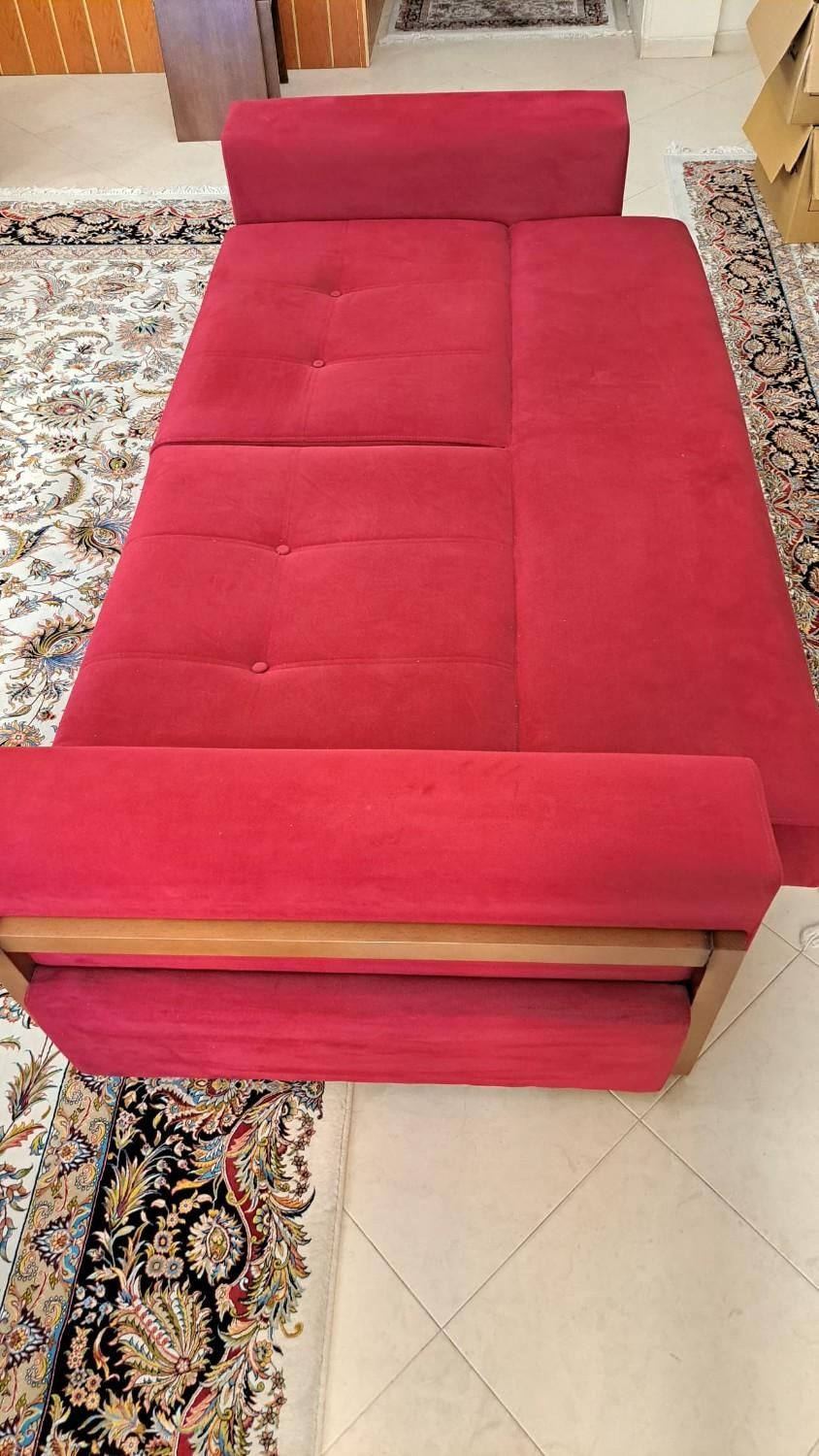 فروش نیم ست تخت خواب شو راحتی|مبلمان خانگی و میز عسلی|کرمان, |دیوار