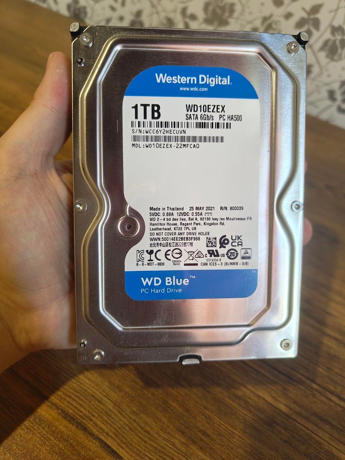 هارد وسترن بلو 1TB اصلی ( گارانتی آواژنگ )|قطعات و لوازم جانبی رایانه|فریدون‌کنار, |دیوار