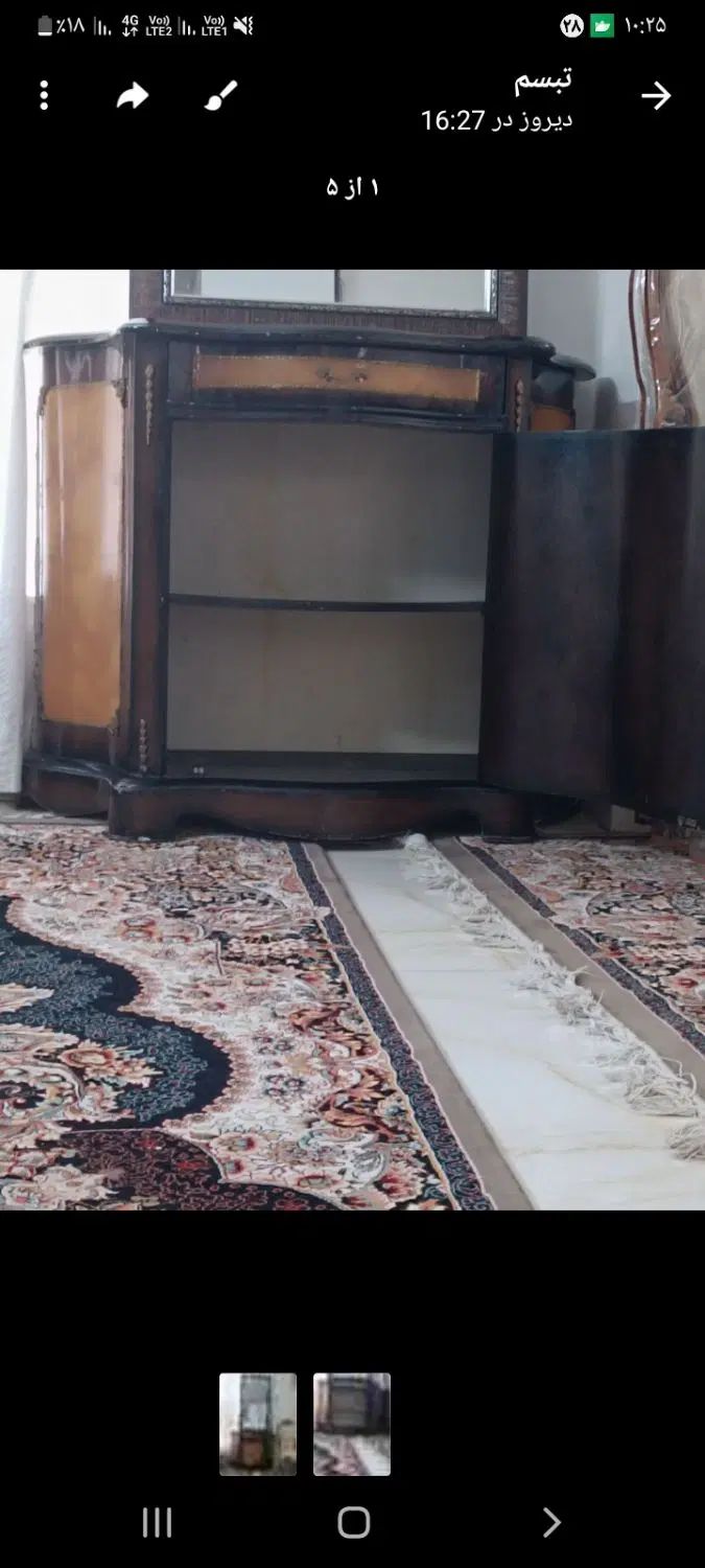 اینه قدی پشتش سنگ نه جیوه وکمد|بوفه، ویترین، کنسول|تهران, امیر بهادر|دیوار