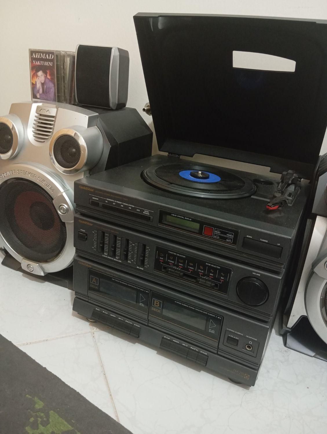 استریو گرام دو کاست رادیو دار با aux قدیمی|سیستم صوتی خانگی|اصفهان, ملکشهر|دیوار