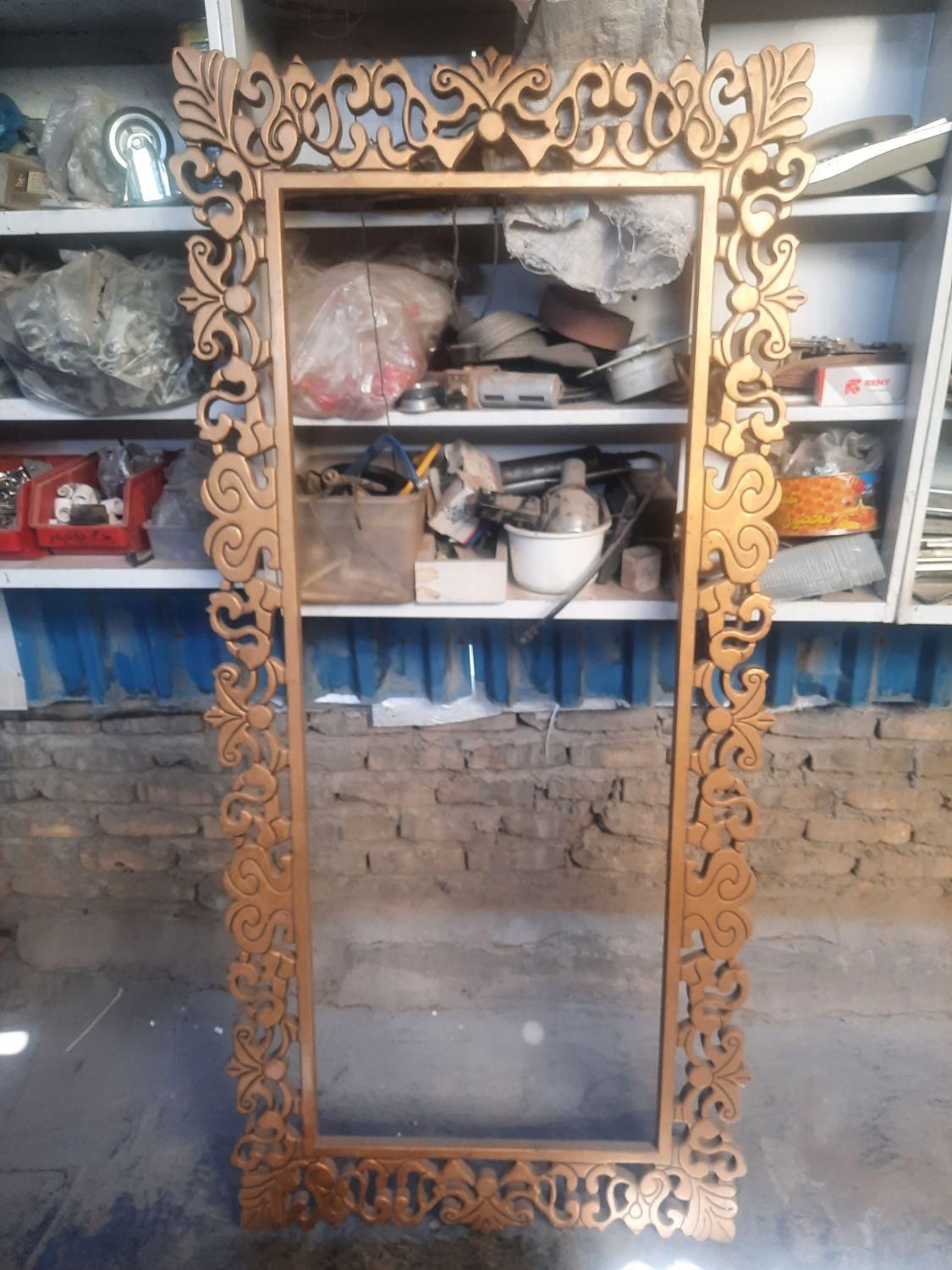 قاب آینه بارنگ طلا|صنایع دستی و سایر لوازم تزئینی|تهران, مینابی|دیوار