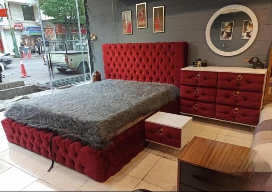 سرویس خواب دو نفره\تخت خواب دو نفره مدل لمسه|تخت و سرویس خواب|تبریز, |دیوار