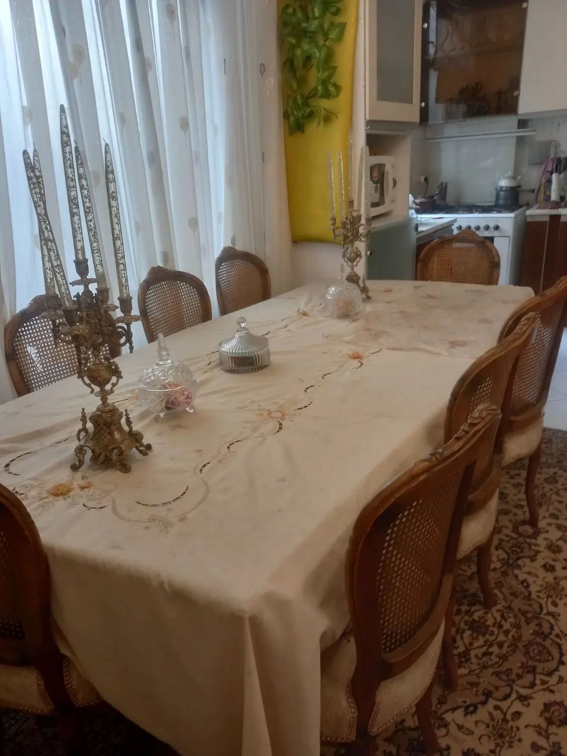 ست مبل استیل ۷ نفره  و میزنهارخوری ۸ نفره( آنتیک)|مبلمان خانگی و میز عسلی|تهران, پونک|دیوار